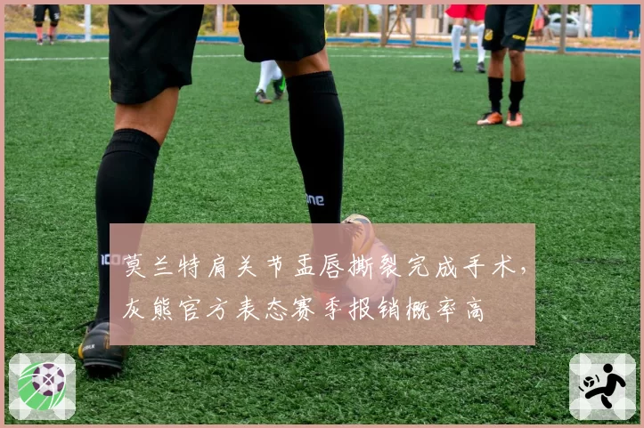 莫兰特肩关节盂唇撕裂完成手术，灰熊官方表态赛季报销概率高